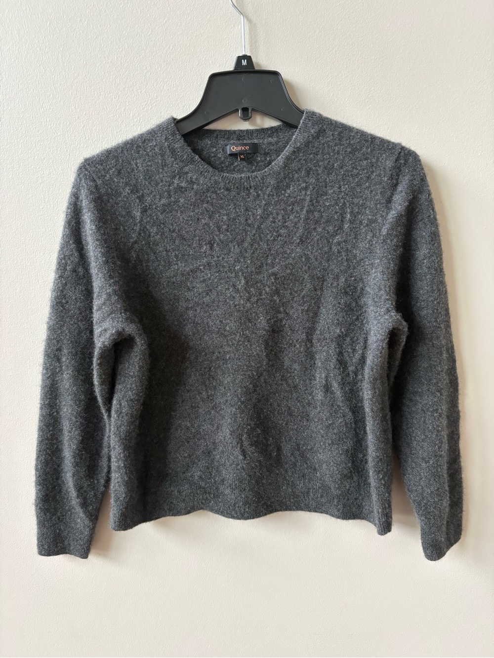 Quince 100% cashmere sweater, XL Charcoal Gray